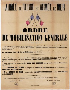 Affiche « ordre de mobilisation générale », cote AE/II/3598, mise à disposition sur Wikimedia par Archives Nationales