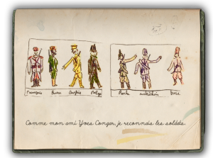 Dessin original de Yves Congar, dans Journal de la Guerre 1914-1918 (DR)